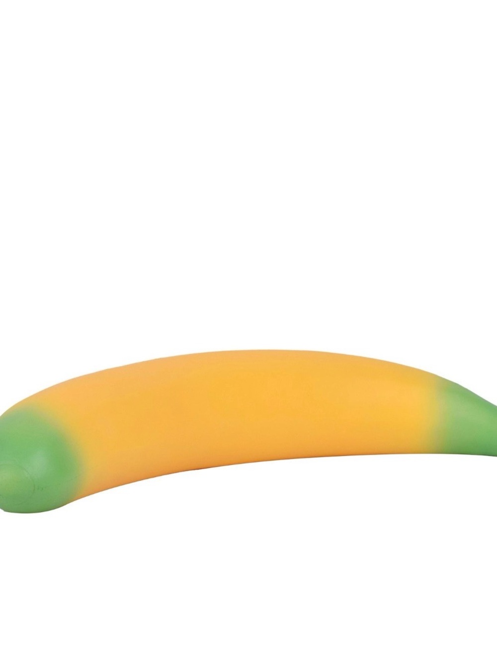 Yellow Banana Squishy Toy with Green Tips